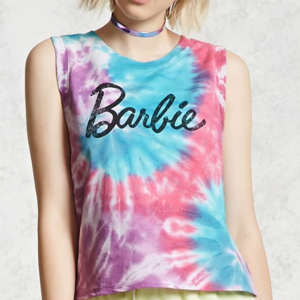 Barbie Tie-Dye Muscle Tee Tank Top Size Medium